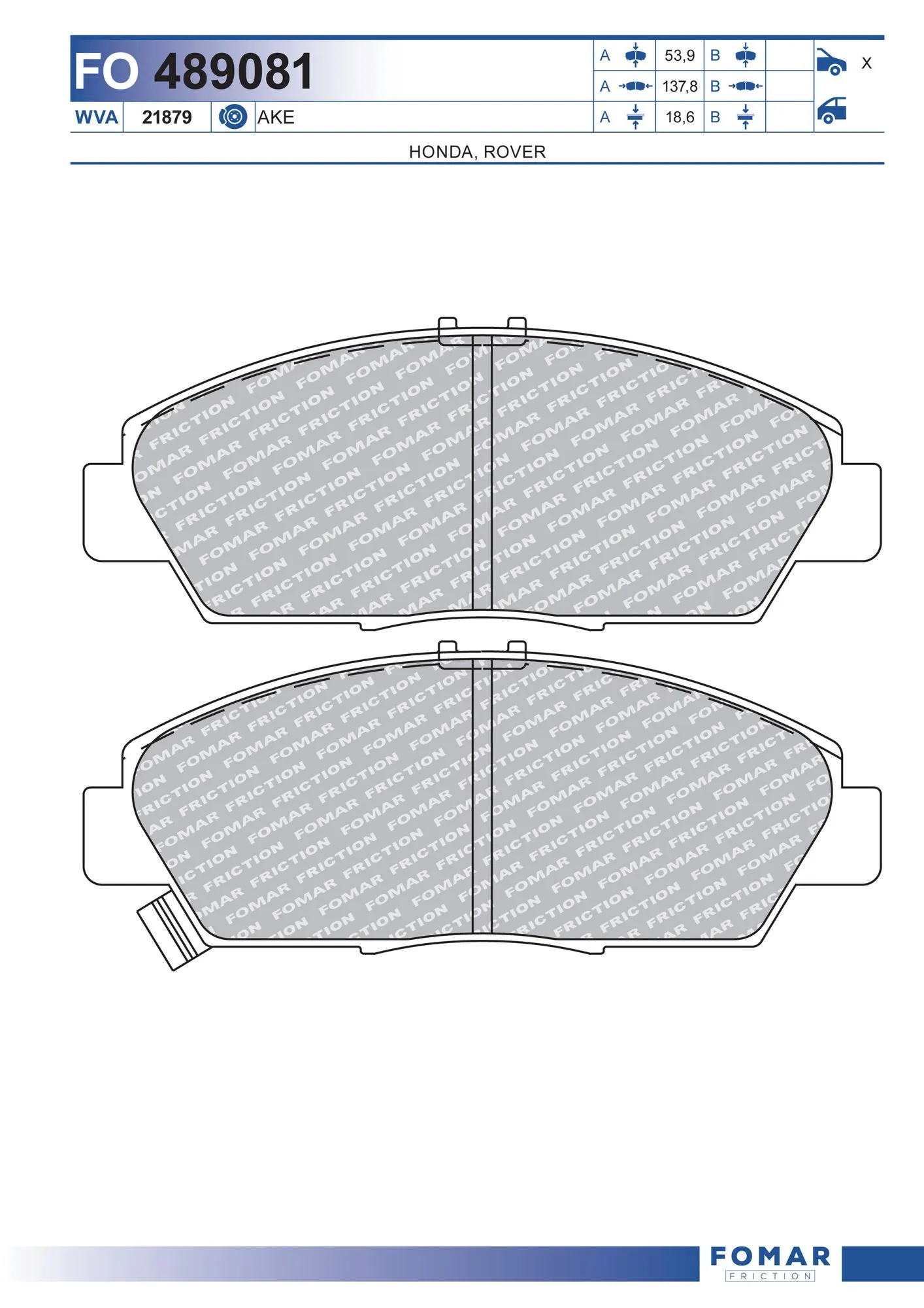 Brake Pad Set, disc brake